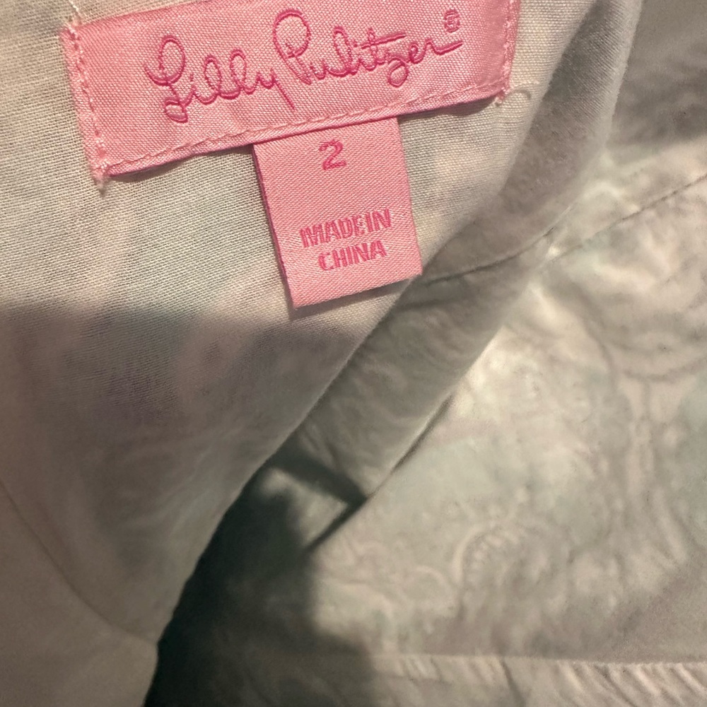 Lilly Pulitzer Eaton Montauk Seafoam Teal Green Sleeveless Shift Dress size 2 - Picture 5 of 7